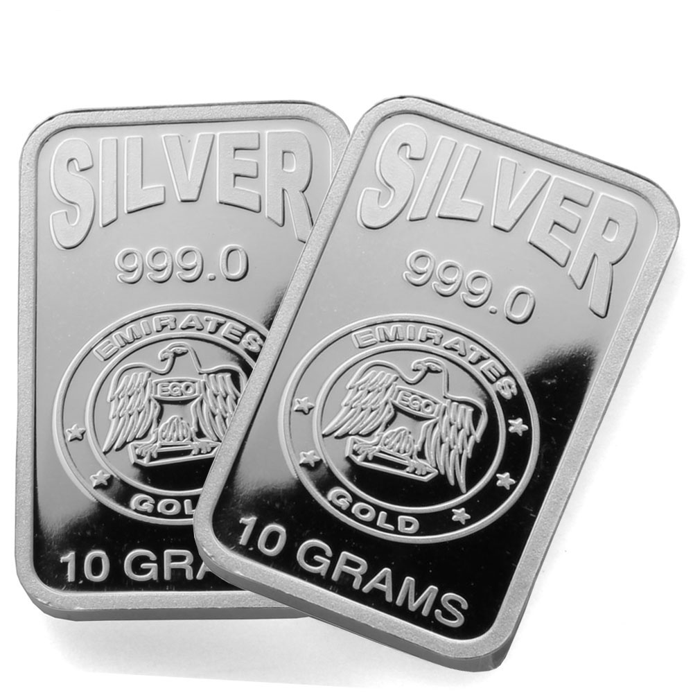 Emirates 10 gram Blister Pack Silver Bar (2 Pack)