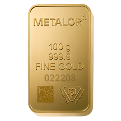 100g Gold Bar | Metalor