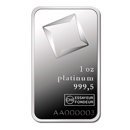 1oz Platinum Bar | Valcambi