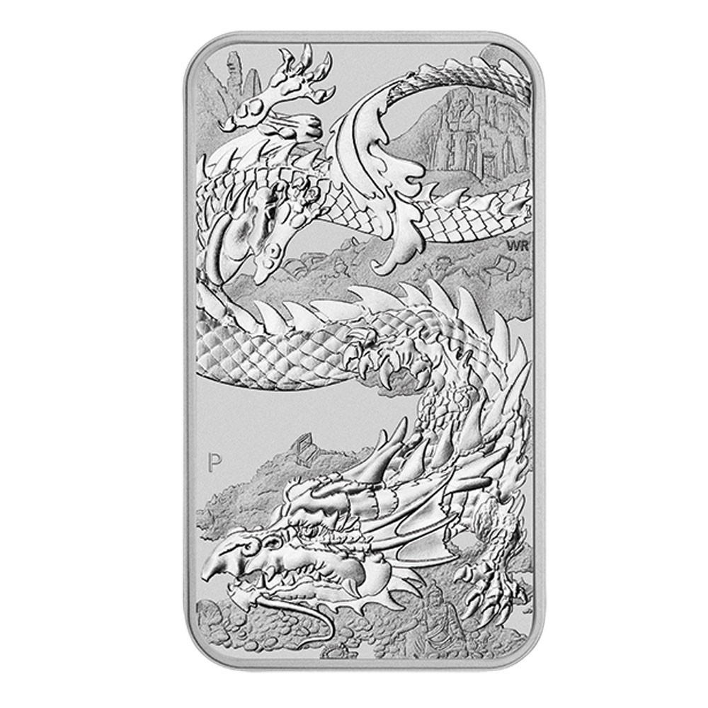 Tube of 20x 2023 1oz Dragon Rectangular Silver Coins | The Perth Mint 