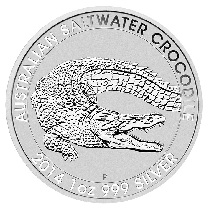 2014 1oz Silver Australian Crocodile Coin