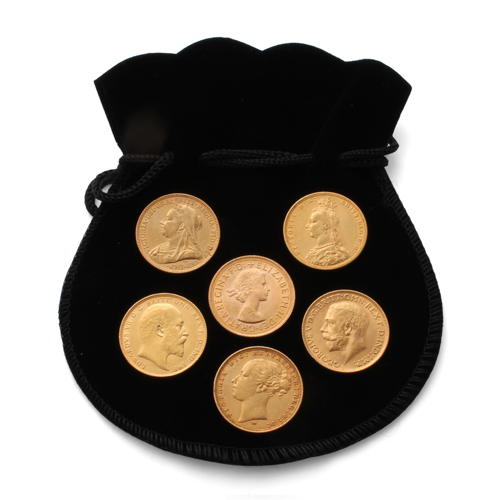 6 Selected Gold Sovereigns