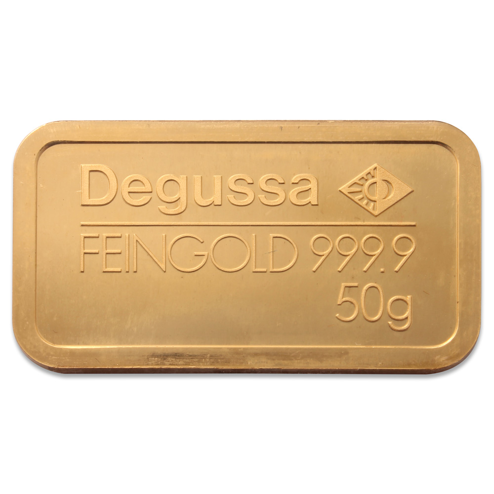 Degussa 50g Gold Bar