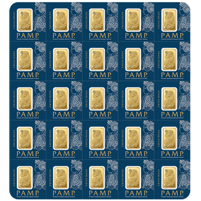 25 x 1g Gold Bar Multigram | PAMP Fortuna