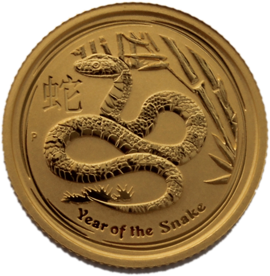 2013 1/10 oz Year of the Snake Gold Coin