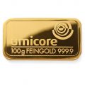 Umicore 100 gram Gold Bar