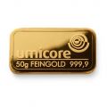 Umicore 50 gram Gold Bar