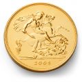 &pound;5 British Gold Coin
