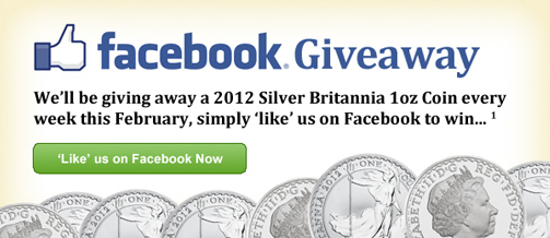 February 2012 Facebook 1oz Silver Britannia Giveaway