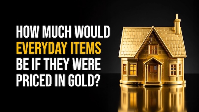 Everyday items priced in gold banner