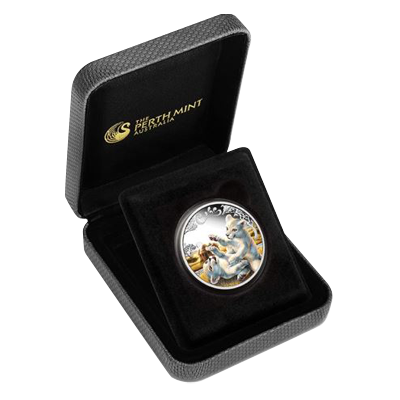 Perth Mint 1/2 Ounce White Lion Cubs Silver Proof Coin