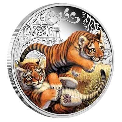 Perth Mint 1/2 Ounce Tiger Cubs Silver Proof Coin