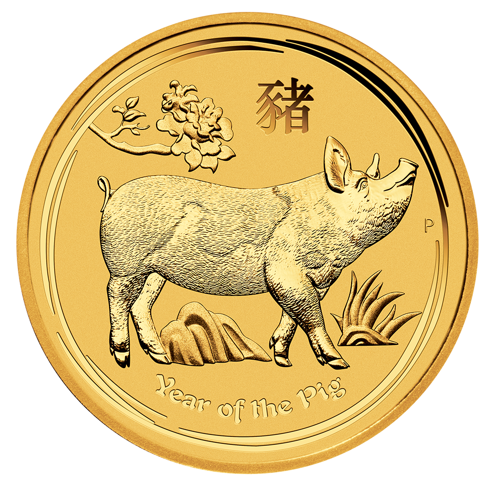 2019 Lunar Pig 1oz Gold Coin - Perth Mint