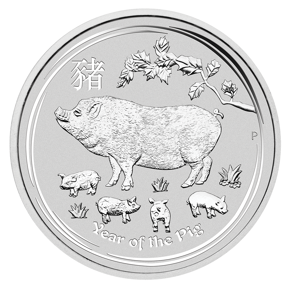 2019 Lunar Pig 1oz Silver Coin - Perth Mint