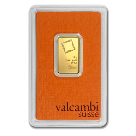 10g Gold Bar - Valcambi Certified