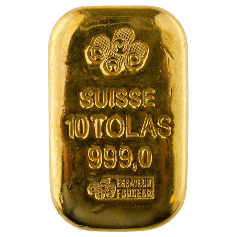 PAMP 10 Tola Cast Gold Bar