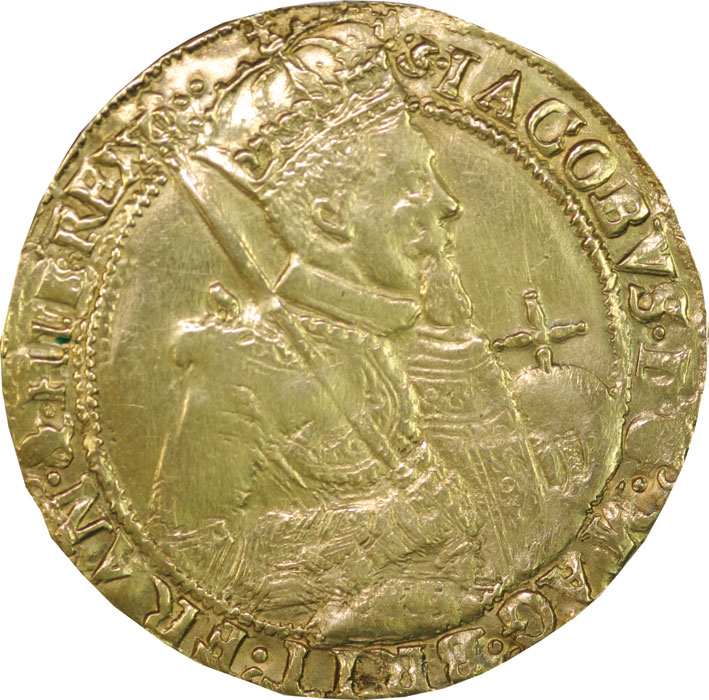 James I Gold Unite with Thistle Mintmark
