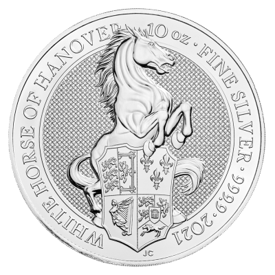 2021 10oz White Horse of Hanover Silver Coin | Queen's Beasts Collection