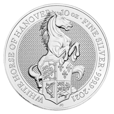 2021 10oz White Horse of Hanover Silver Coin | Queen's Beasts Collection