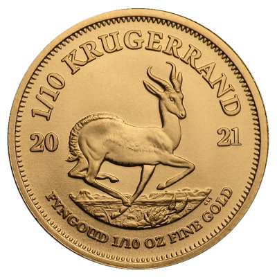 2021 1/10th Gold Krugerrand Coin