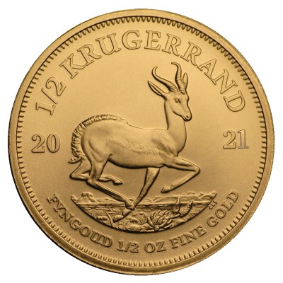 2021 1/2oz Gold Krugerrand Coin | South African Mint