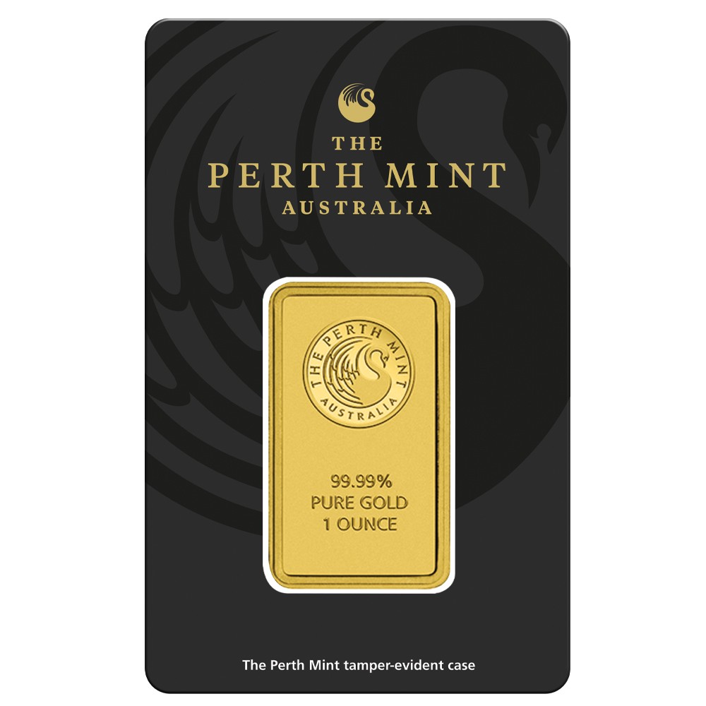 1oz Gold Bar Black Certicard | Perth Mint