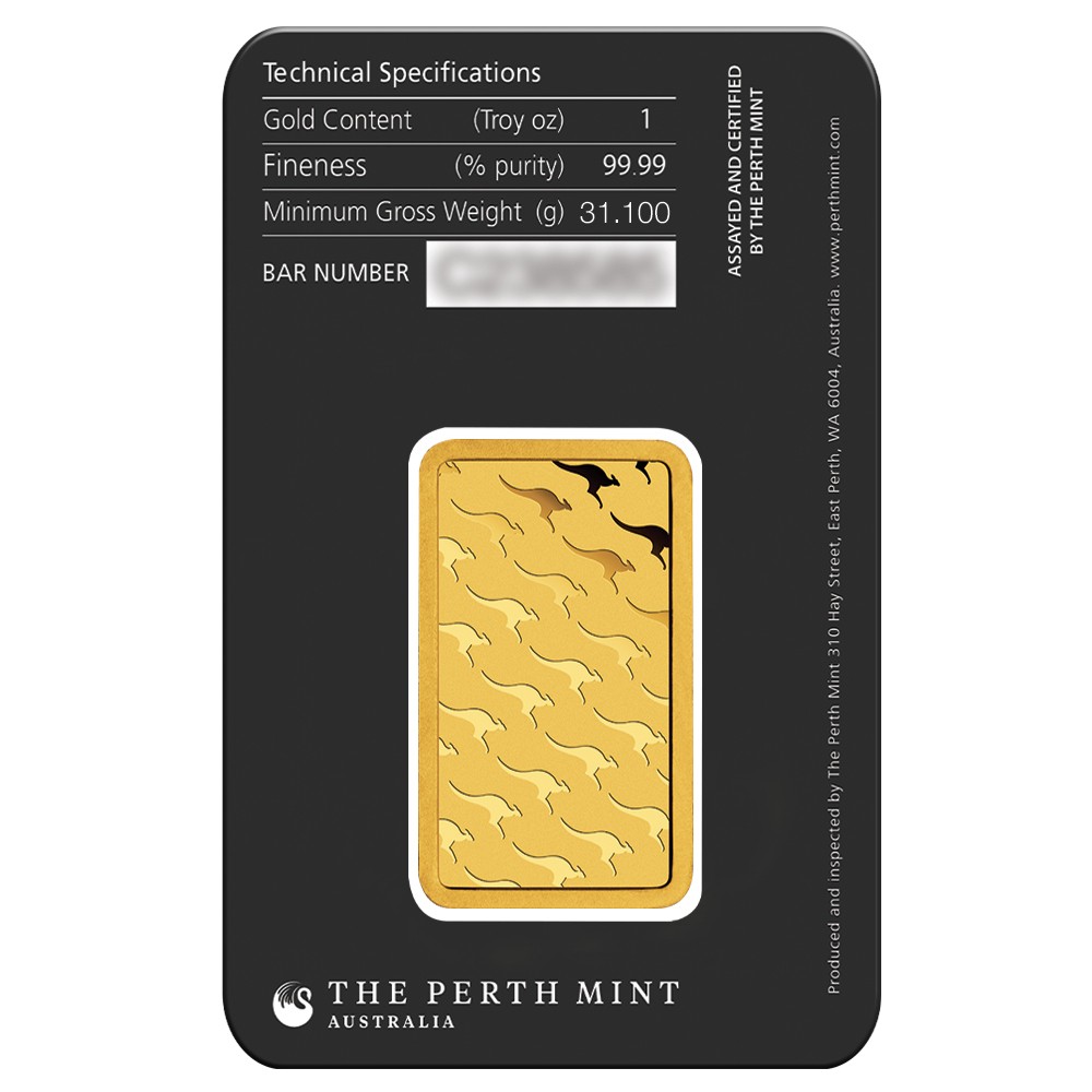 1oz Gold Bar | Perth Mint