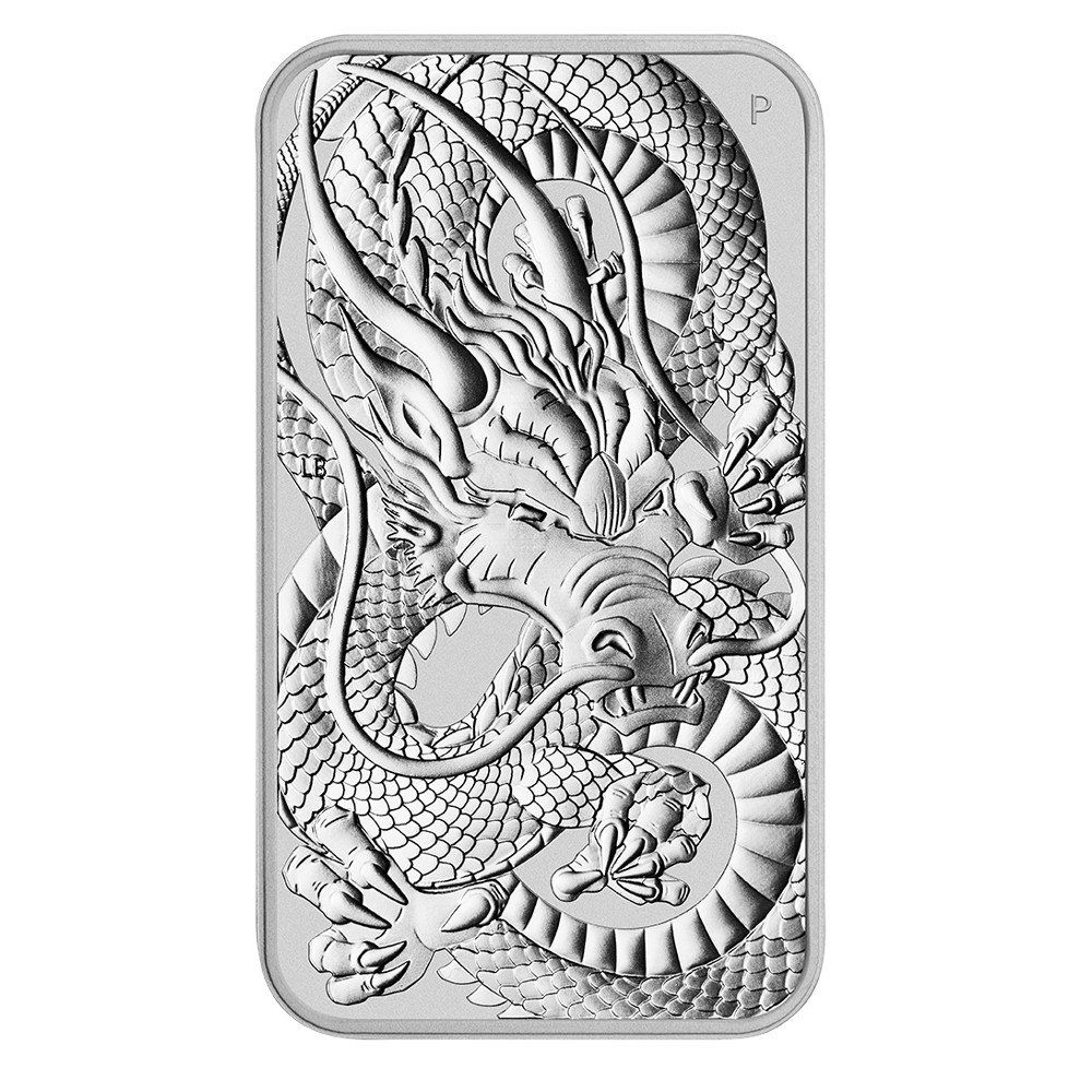 Tube of 20x 2021 1oz Dragon Rectangular Silver Coins