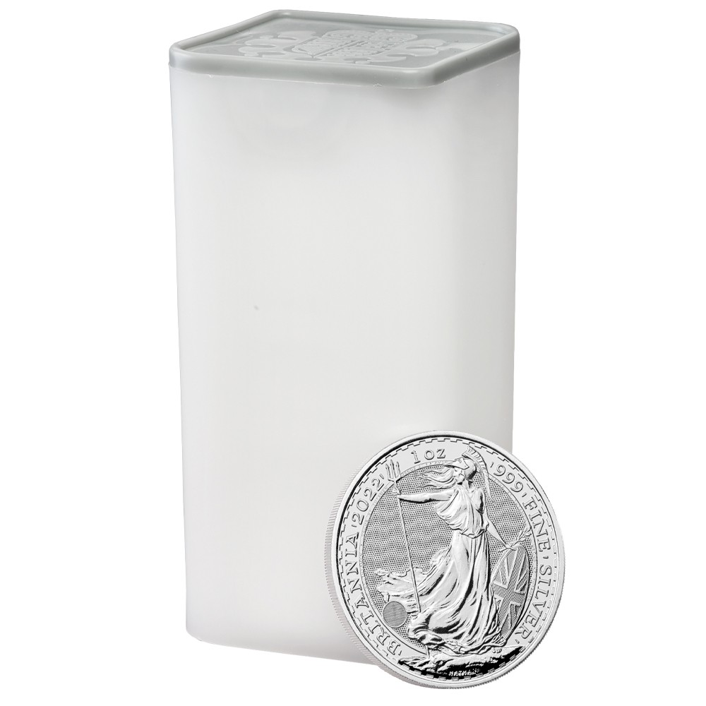 2022 25 x 1oz Silver Britannia Coins in a Tube