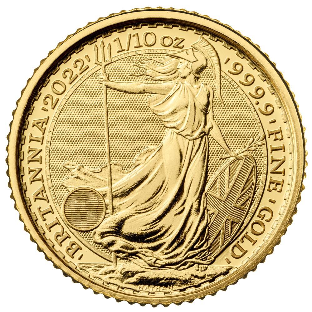 2022 1/10oz Gold Britannia Coin | The Royal Mint