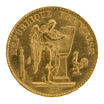 Mixed Years Gold 20 Francs Angel | France 