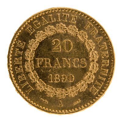 Mixed Years Gold 20 Francs Angel | France 