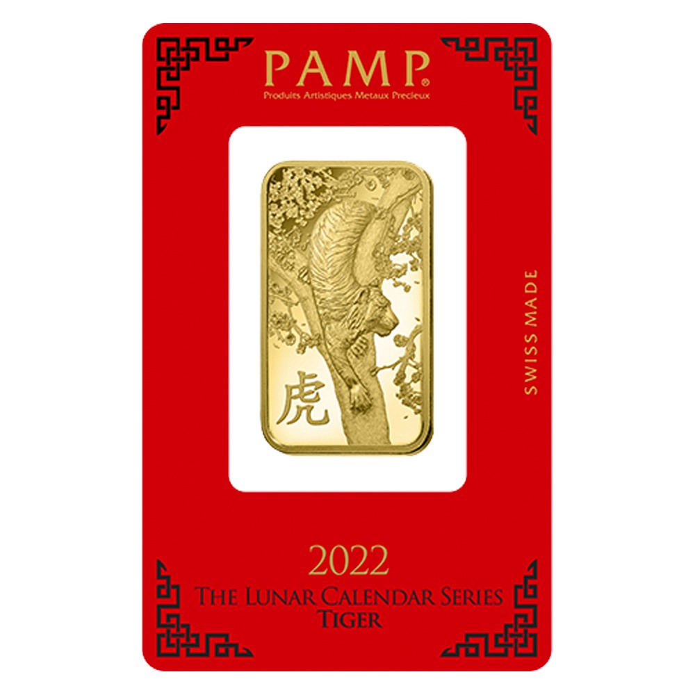 2022 1oz Lunar Tiger Gold Bar | PAMP Suisse