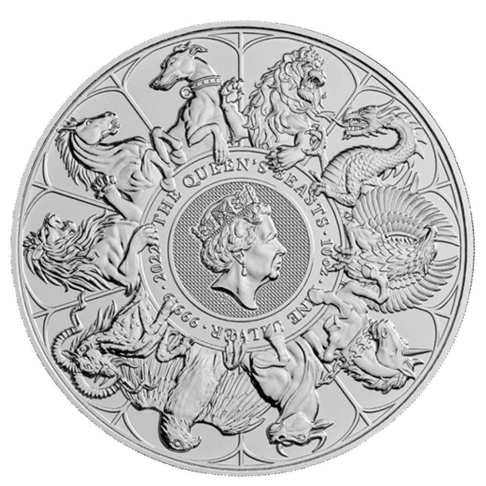 2022 10oz Queens Beasts Completer Silver Coin - The Gold Bullion Co