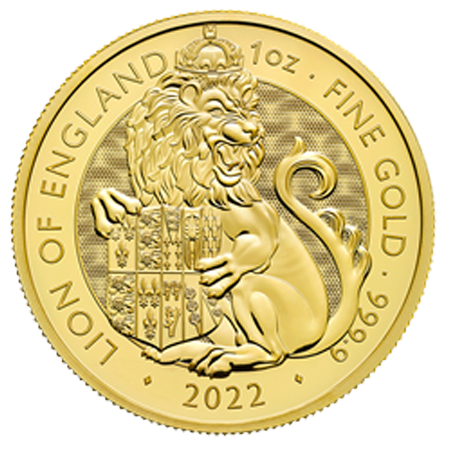 2022 1oz UK Tudor Beasts Lion Of England Gold Coin | The Royal Mint 