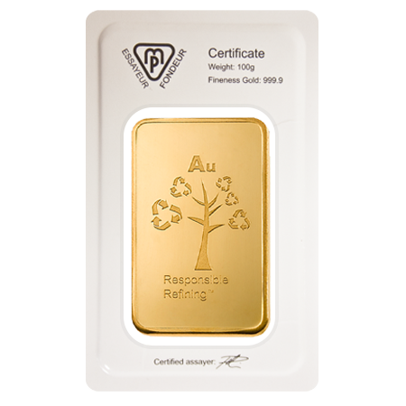 100g Gold Bar | Metalor