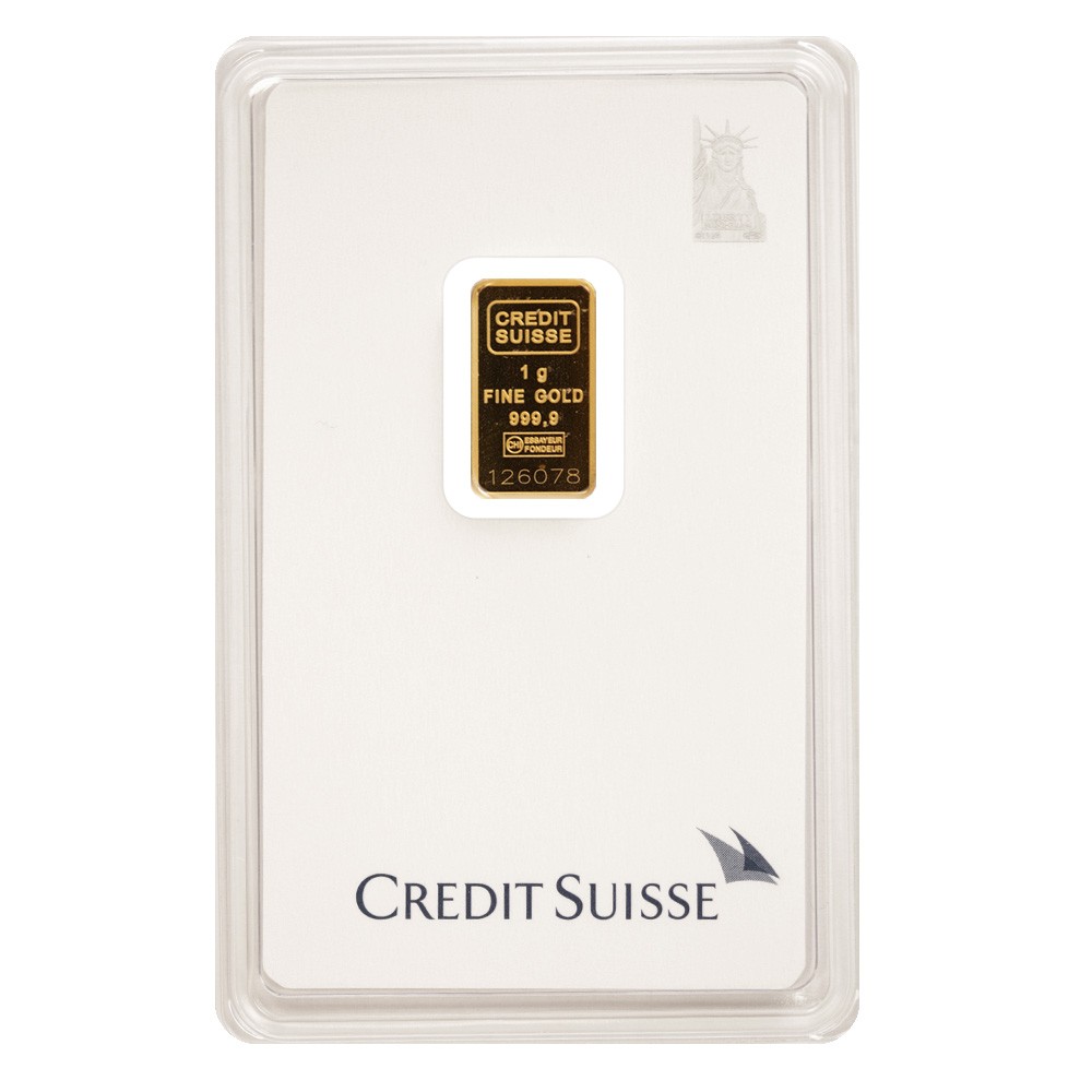 1g Credit Suisse Statue of Liberty Gold Bar