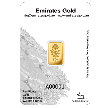 1g Gold Bar - Emirates Gold Certified