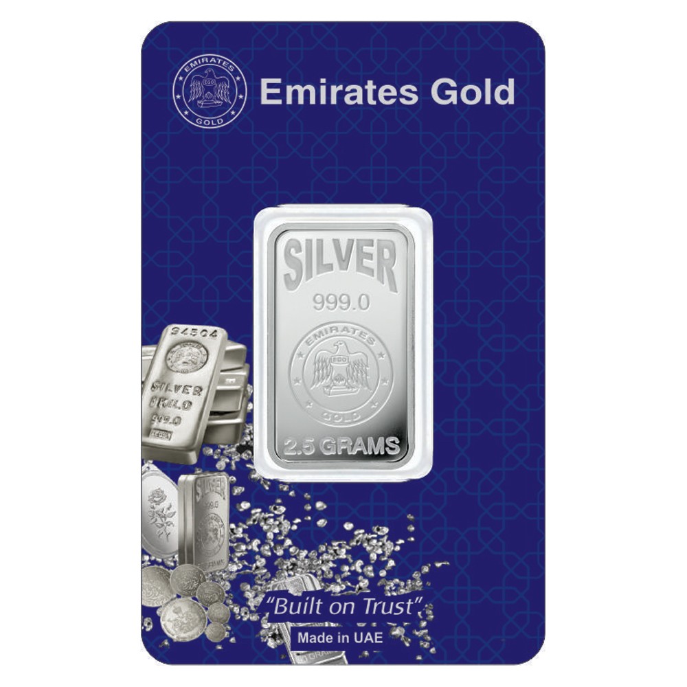 2.5g Silver Bar In Certified Blister | Emirates
