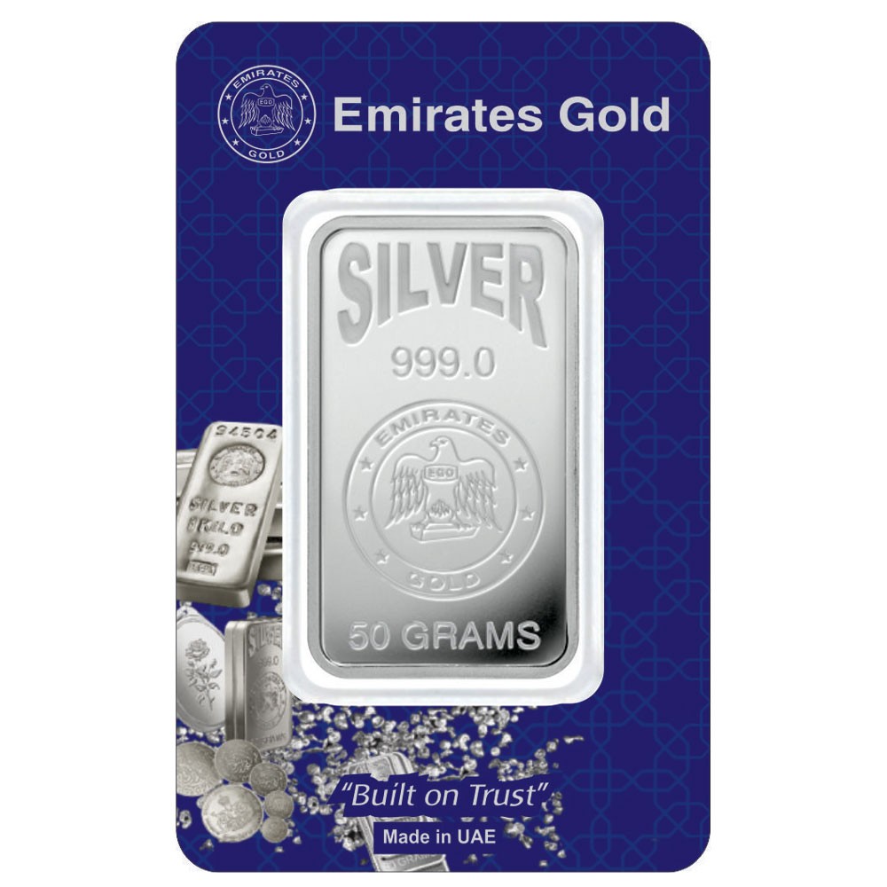 50g Silver Bar In Certified Blister | Emirates