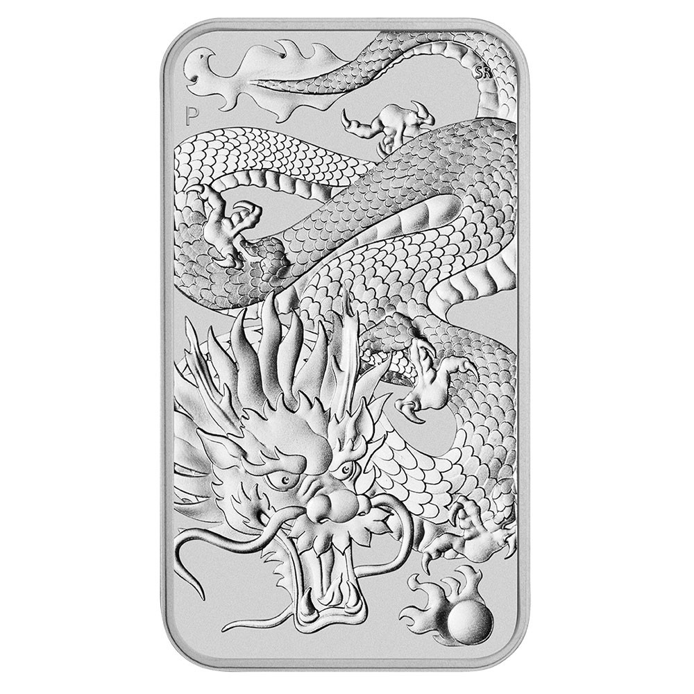 Tube of 20x 2022 1oz Dragon Rectangular Silver Coins