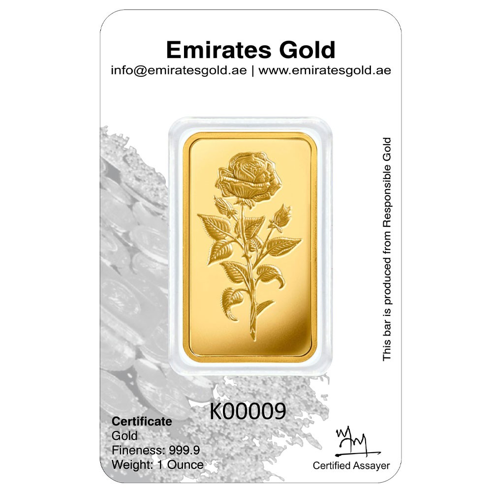 1oz Gold Bar In Certified Blister | Emirates Gold