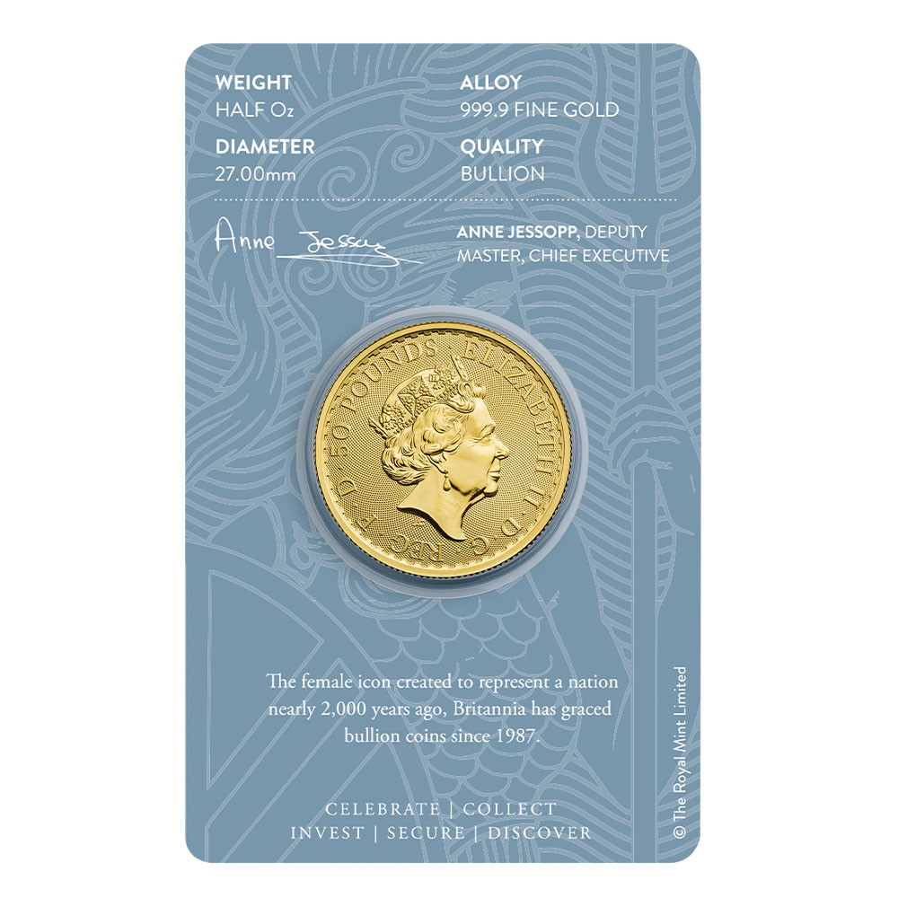 2022 1/2oz Britannia Gold Coin in Blister | The Royal Mint