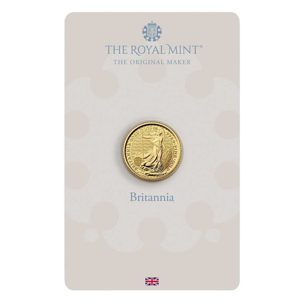 2022 1/10oz Britannia Gold Coin in Blister | The Royal Mint