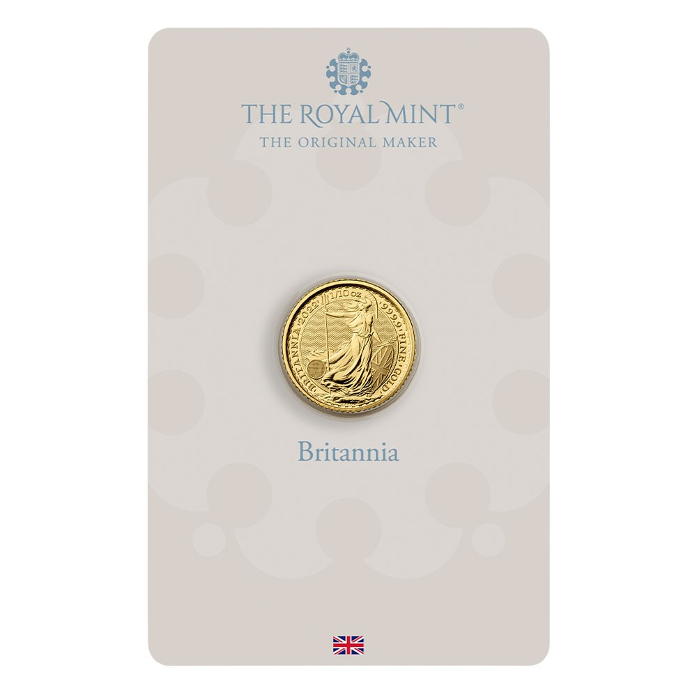 2022 1/10oz Britannia Gold Coin in Blister Gold Bullion Co