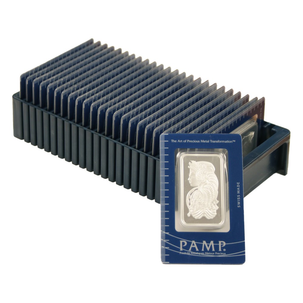 25 x 1oz Silver Bars | PAMP Fortuna in Box