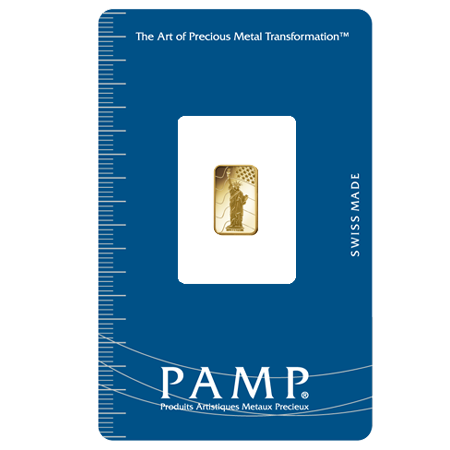 1g Gold Bar 'Statue of Liberty' | PAMP Suisse