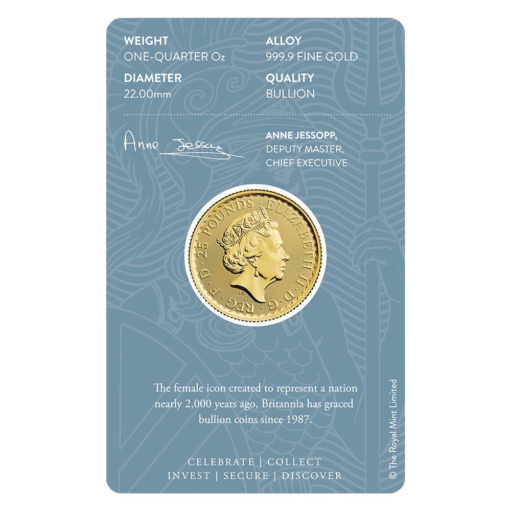 2022 1/4oz Britannia Gold Coin in Blister | The Royal Mint