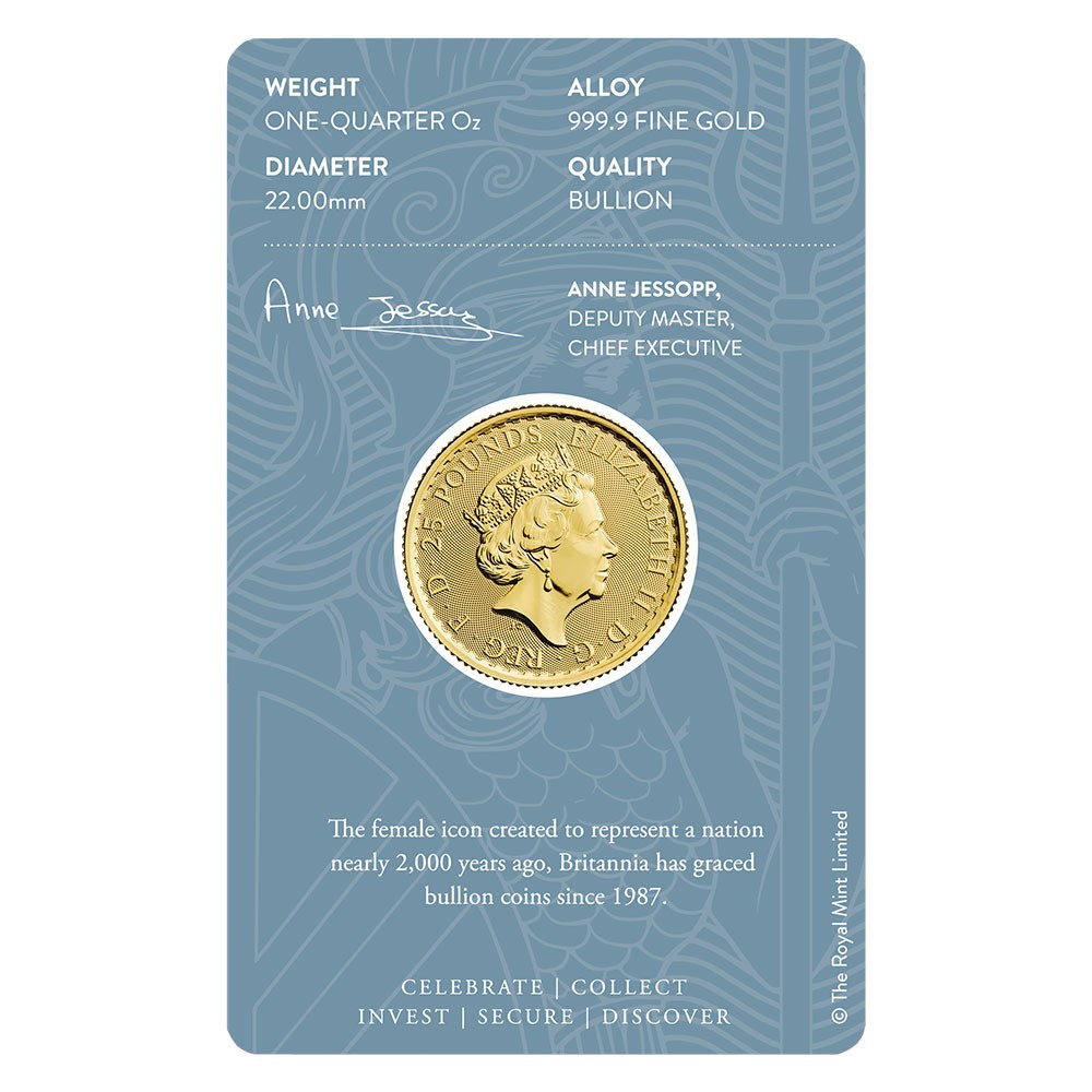 2022 1/4oz Britannia Gold Coin in Blister | The Royal Mint