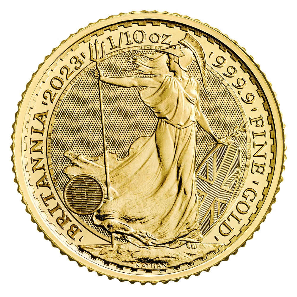 2023 1/10oz Gold Britannia QEII Coin | The Royal Mint